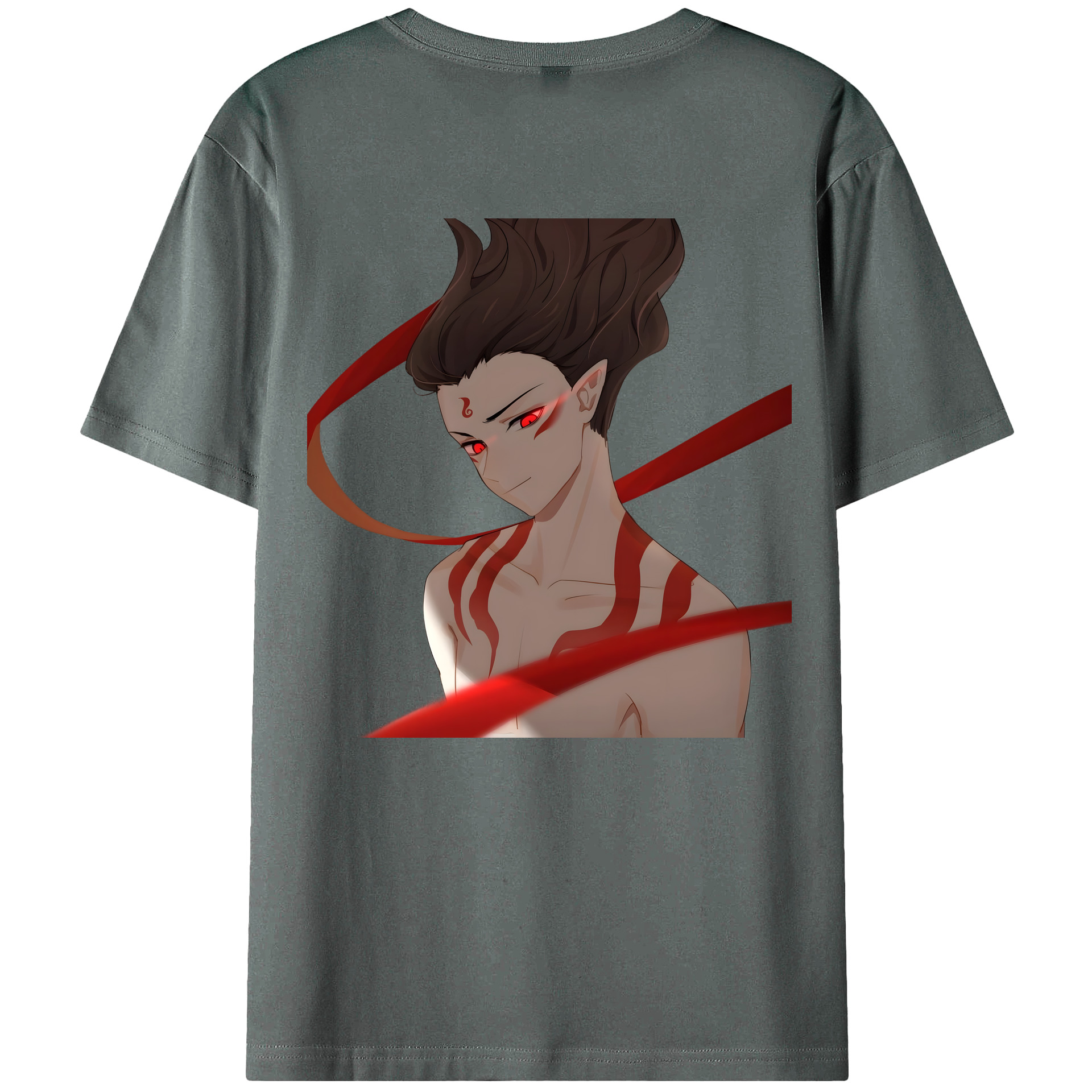 （画像用） Ne Zha 2 ナタ 魔童の大暴れ 綿100％半袖Tシャツ（背面プリント）